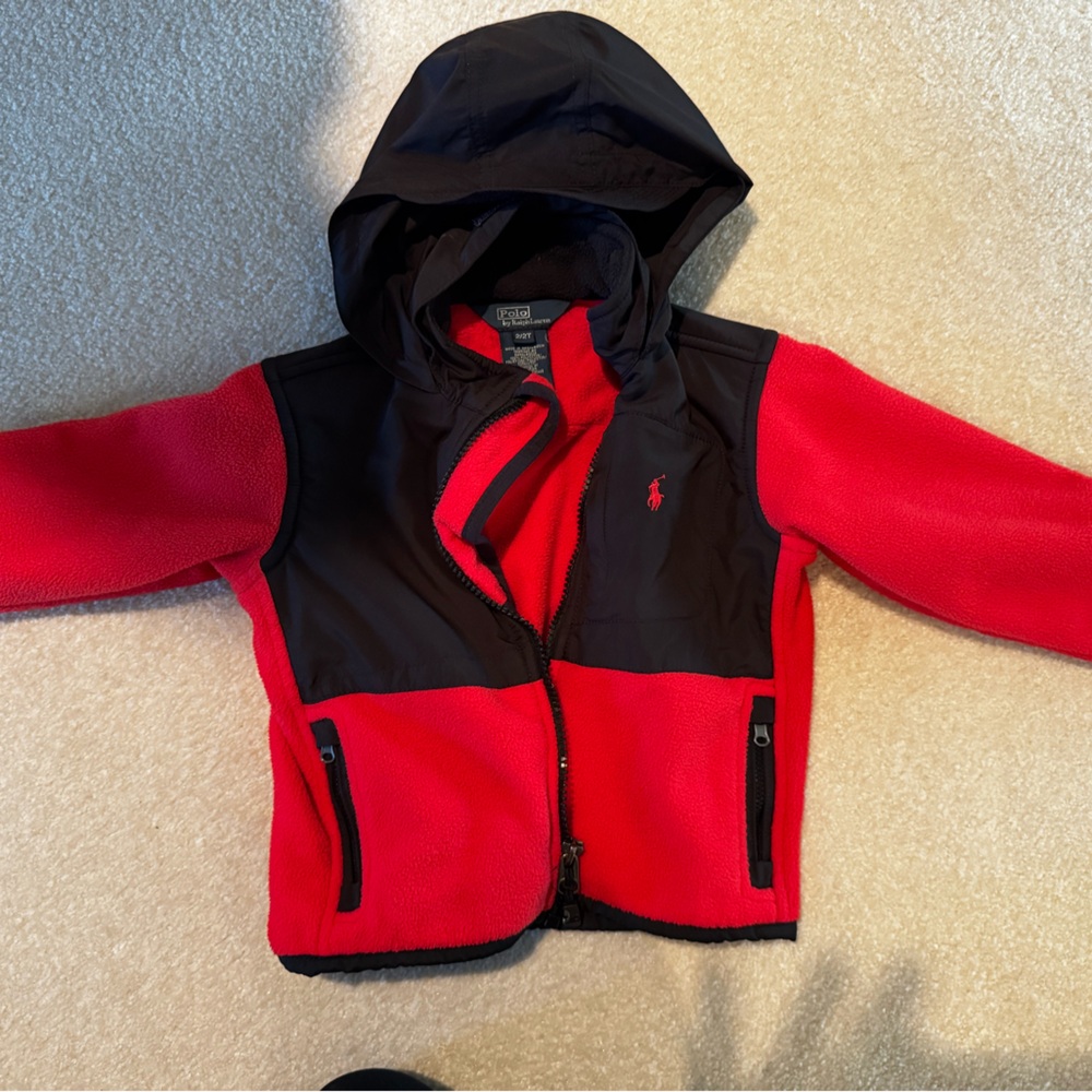 Polo by Ralph Lauren Kids Red and Black fleece jacket